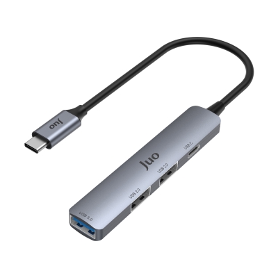 Juo Type-C 4 Portlu USB 3.0 / USB 2.0 Çoklayıcı Dönüştürücü Hub - 1