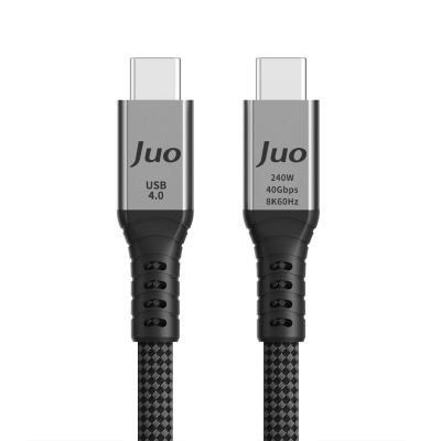 Juo USB 4.0 240W 40Gbps Thunderbolt 4 8K 60Hz USB-C Görüntü Aktarım ve Type-C Hızlı Şarj ve Data Kablosu 2 Metre - 4