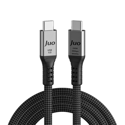 Juo USB 4.0 240W 40Gbps Thunderbolt 4 8K 60Hz USB-C Görüntü Aktarım ve Type-C Hızlı Şarj ve Data Kablosu 2 Metre - 5