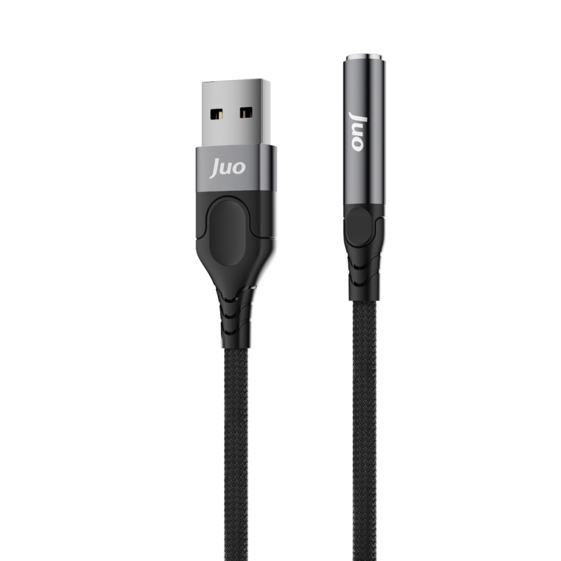 Juo USB-A to 3.5mm Jack Kulaklık Mikrofon Aux Dönüştürücü Harici Ses Kartı - 1