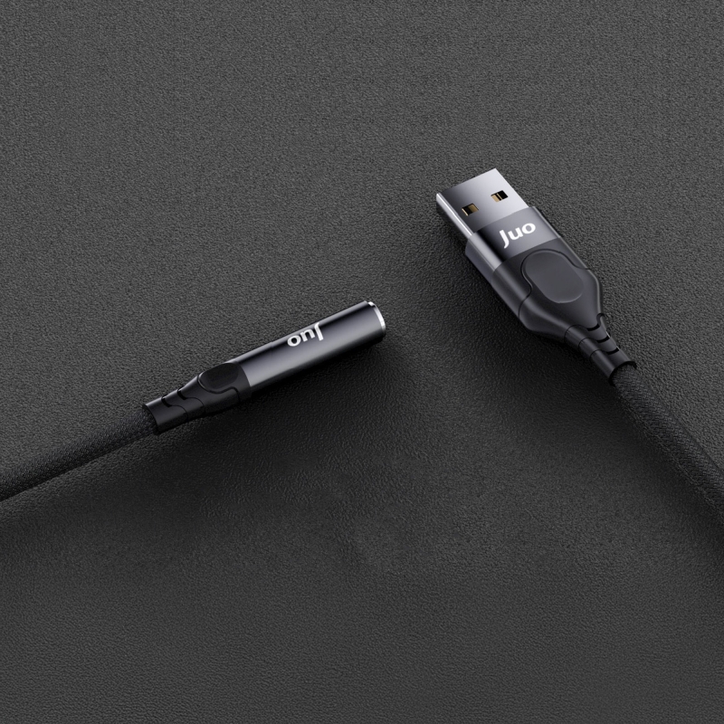 Juo USB-A to 3.5mm Jack Kulaklık Mikrofon Aux Dönüştürücü Harici Ses Kartı - 4