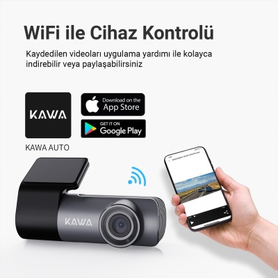 Kawa D5 2K 1296P WDR WiFi 135° Geniş Açı Lens Araç Kamerası - 7