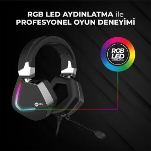 Lenovo Lecoo HT402 7.1 Kulak Üstü RGB Gaming Oyuncu Kulaklığı - 9