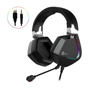 Lenovo Lecoo HT402 Kulak Üstü RGB Gaming Oyuncu Kulaklığı 3.5mm Jack + USB - 1