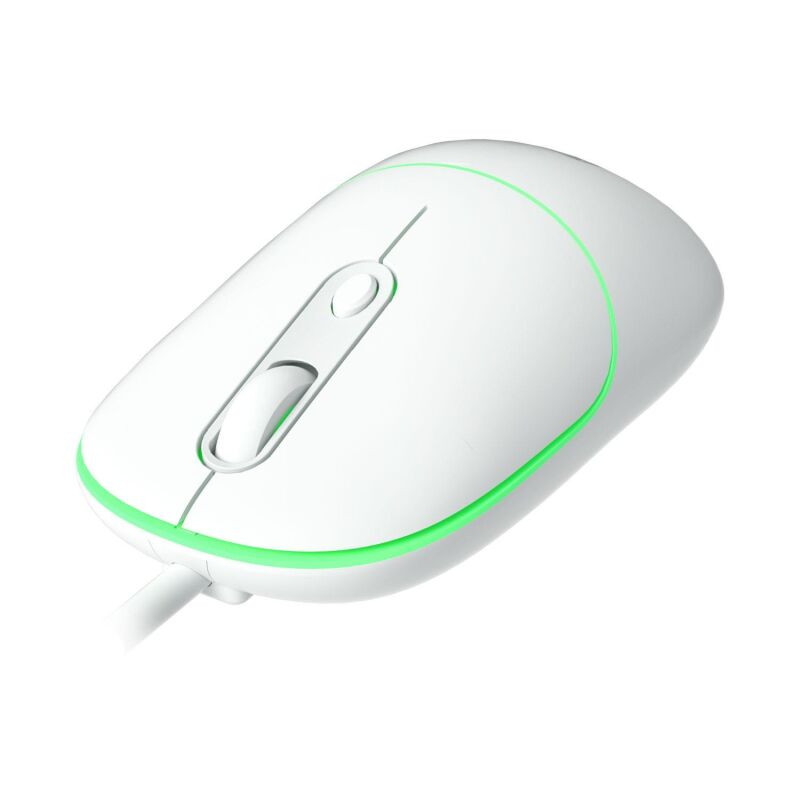 Lenovo Lecoo MS110 RGB Sessiz Tuşlu Kablolu Optik Mouse Beyaz - 3