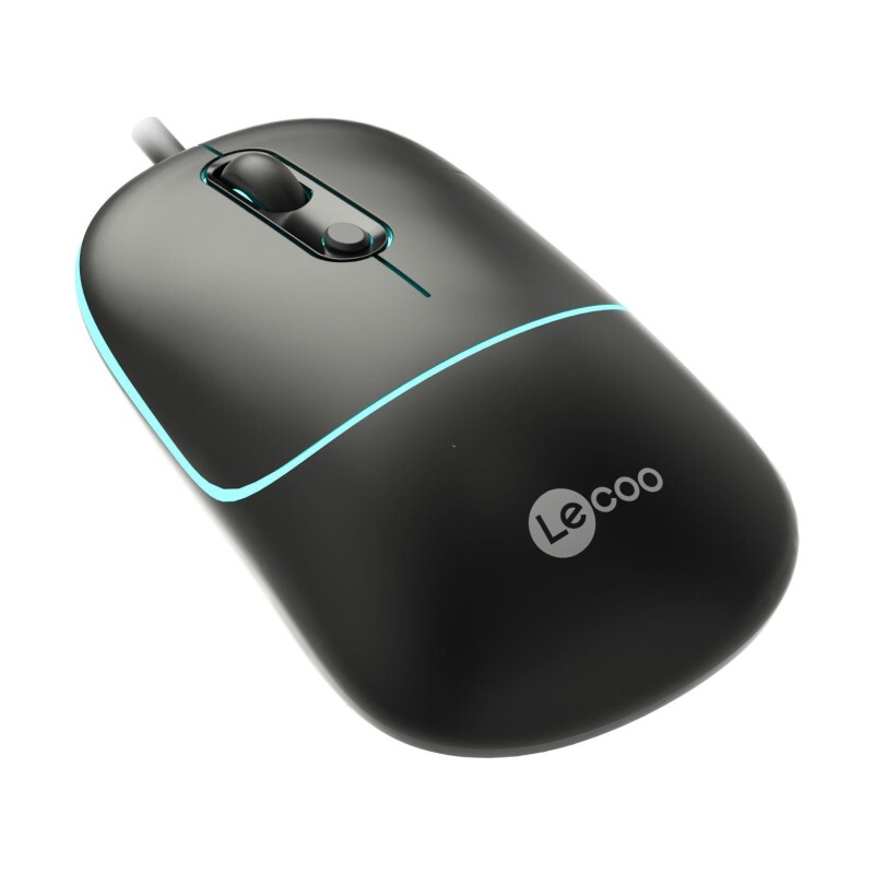 Lenovo Lecoo MS110 RGB Sessiz Tuşlu Kablolu Optik Mouse Siyah - 2