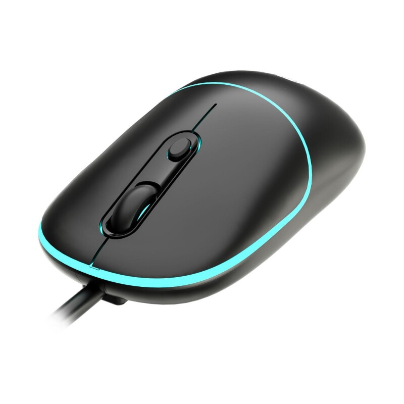 Lenovo Lecoo MS110 RGB Sessiz Tuşlu Kablolu Optik Mouse Siyah - 3