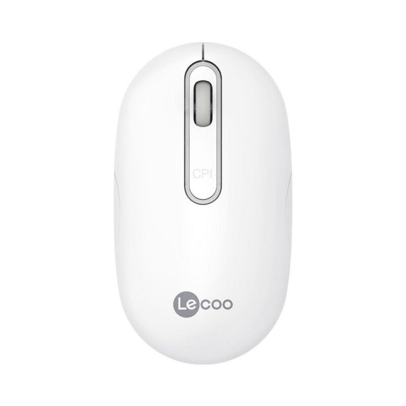 Lenovo Lecoo WS207 Şarj Edilebilir Kablosuz Mouse Beyaz - 1