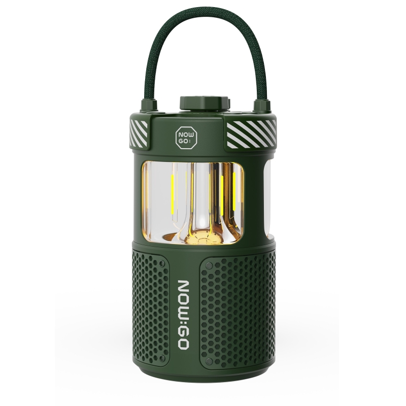 NowGo F1 20W Bluetoooth Hoparlör Taşınabilir Powerbank Kamp Feneri Yeşil - 1
