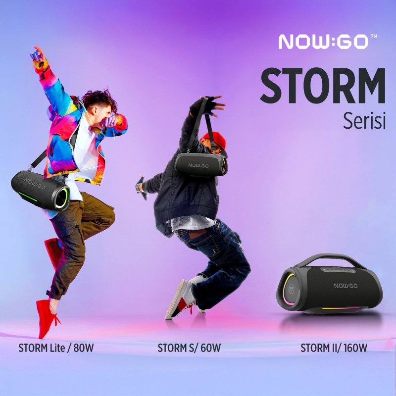 NowGo Storm 2 160W RGB Super Bass TWS Party Speaker Taşınabilir Kablosuz Bluetooth Hoparlör - 10