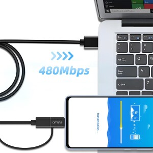 Omars 2'si 1 Arada Type-C Micro USB Şarj ve Data Kablosu 1.2 Metre - 2