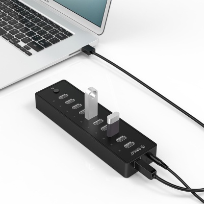 Orico 10 Portlu Anahtarlı Ledli USB 2.0 HUB Çoklayıcı ve Şarj İstasyonu - 2