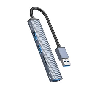 Orico 3 Portlu USB 3.0 Çoklayıcı TF Micro SD Kart Okuyucu Hub Alüminyum - 1