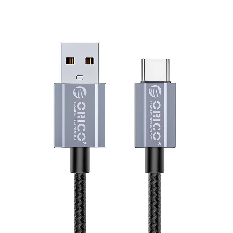 Orico 3A USB-A to Type-C Hızlı Şarj ve Data Kablosu 1 Metre Siyah - 1