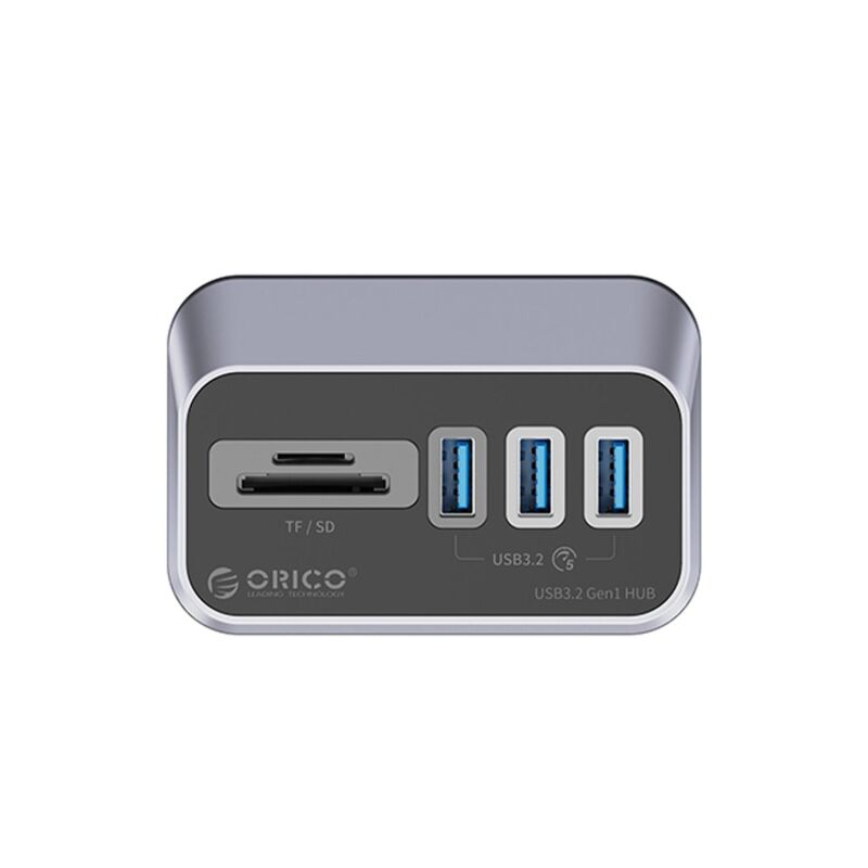 Orico 4 Portlu Type-C Bağlantılı USB3.2 GEN1 TF/SD Kart Okuyucu Çoklayıcı HUB - 2