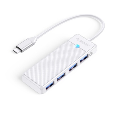 Orico 4 Portlu Type-C to USB 3.0 Yüksek hızlı 5Gbps HUB Çoklayıcı Beyaz - 1