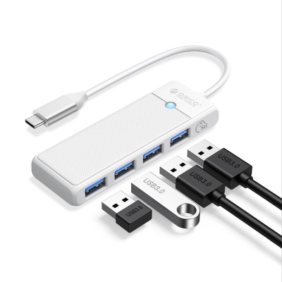 Orico 4 Portlu Type-C to USB 3.0 Yüksek hızlı 5Gbps HUB Çoklayıcı Beyaz - 2