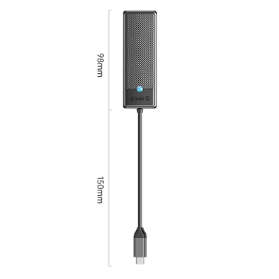 Orico 4 Portlu Type-C to USB 3.0 Yüksek Hızlı 5Gbps HUB Çoklayıcı Siyah - 3