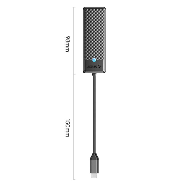 Orico 4 Portlu Type-C to USB 3.0 Yüksek Hızlı 5Gbps HUB Çoklayıcı Siyah - 3