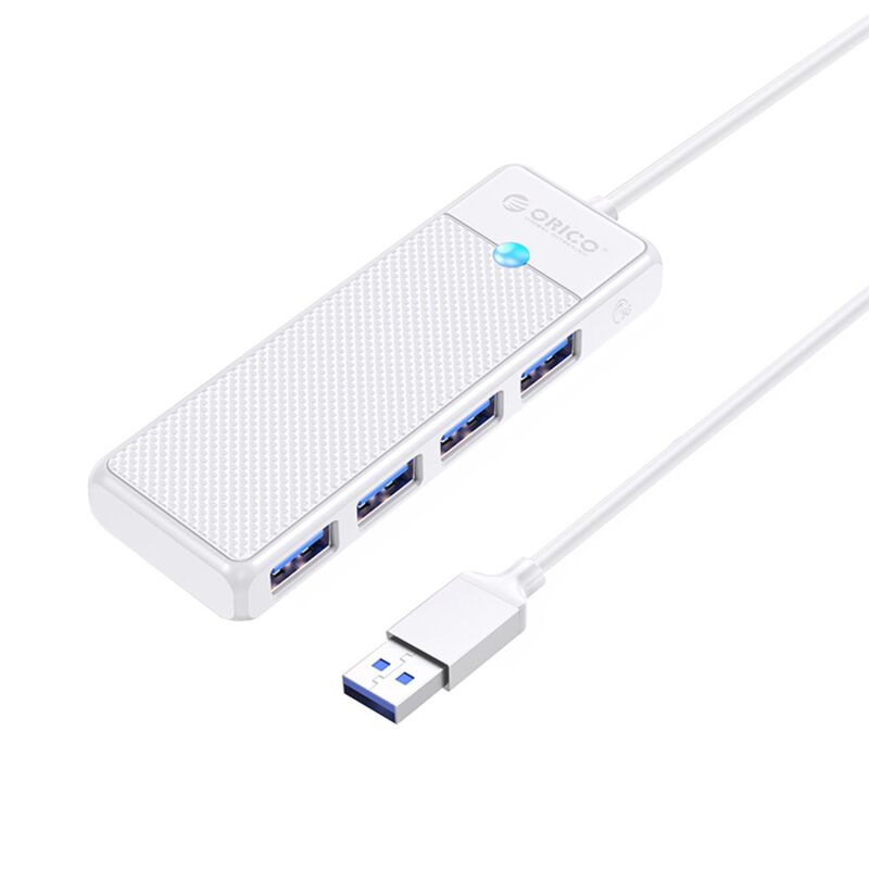 Orico 4 Portlu USB 3.0 Yüksek Hızlı 5Gbps HUB Çoklayıcı Beyaz - 1