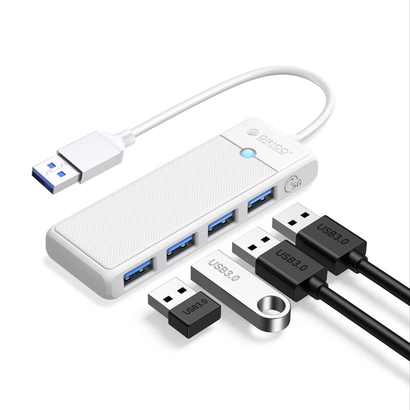 Orico 4 Portlu USB 3.0 Yüksek Hızlı 5Gbps HUB Çoklayıcı Beyaz - 2