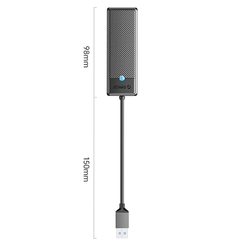 Orico 4 Portlu USB 3.0 Yüksek Hızlı 5Gbps HUB Çoklayıcı Siyah - 3