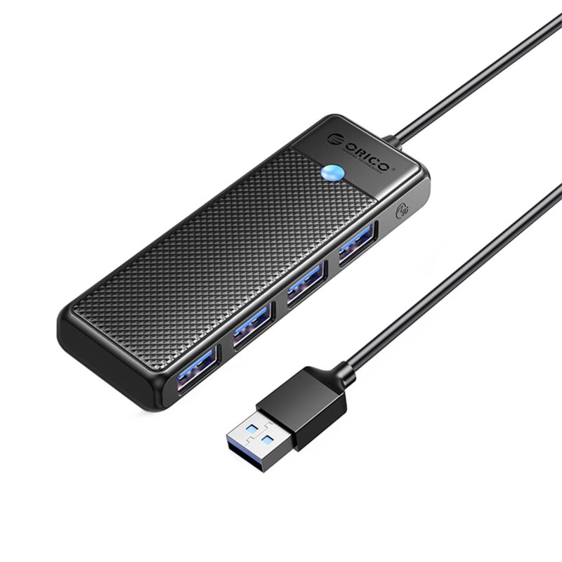 Orico 4 Portlu USB 3.0 Yüksek Hızlı 5Gbps HUB Çoklayıcı Siyah - 1