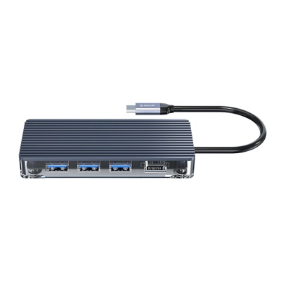 Orico 6 Portlu USB 3.0 100W RJ45 1000Mbps HDMI Çoklayıcı HUB Gri - 5