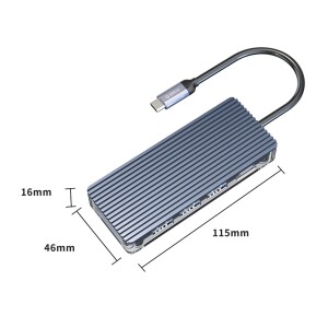 Orico 6 Portlu USB 3.0 HDMI 4K@30Hz TF/SD Kart Okuyucu Çoklayıcı HUB Gri - 5