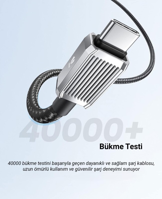 Orico 60W 3A PD Type-C to Type-C Hızlı Şarj ve Data Kablosu 1.5 Metre Siyah - 6