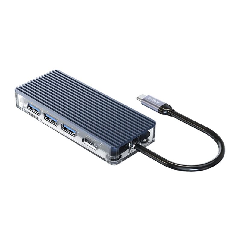 Orico 7 Portlu USB 3.0 100W HDMI TF/SD Kart Okuyucu Çoklayıcı HUB Gri - 1