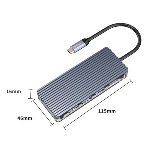 Orico 7 Portlu USB 3.0 100W HDMI TF/SD Kart Okuyucu Çoklayıcı HUB Gri - 3