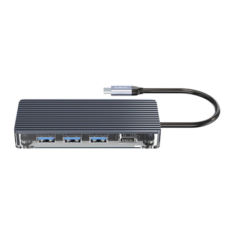 Orico 7 Portlu USB 3.0 100W HDMI TF/SD Kart Okuyucu Çoklayıcı HUB Gri - 4