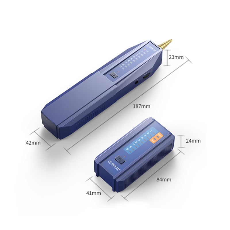 Orico Dijital Sinyalli Kablo Bulucu CAT 5/6/7/8 Uyumlu RJ11 RJ45 Ethernet Test Cihazı - 5