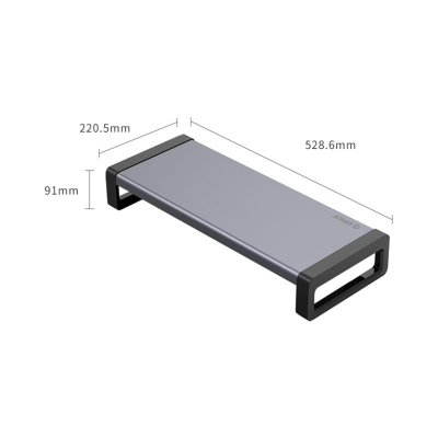 Orico HSQ-02 Alüminyum Monitör Yükseltici Stand Gri - 4