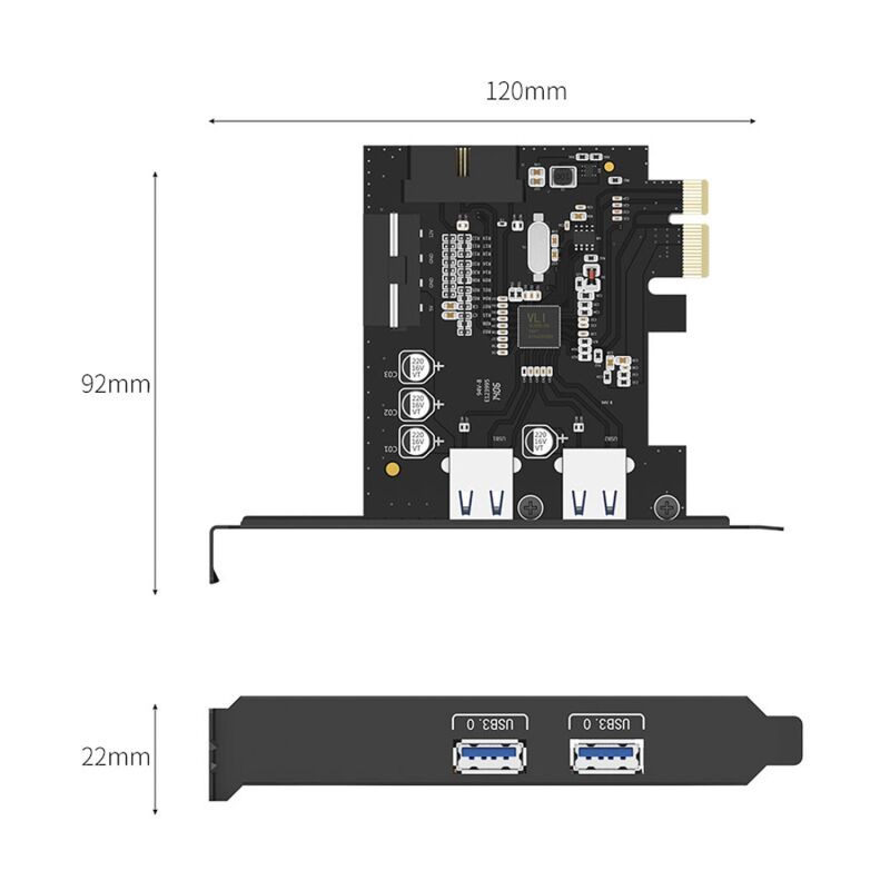 Orico PCI Express 1x 2 Portlu USB 3.0 Çoklayıcı Kart - 4