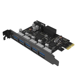 Orico PCI Express 1x 5 Portlu USB 3.0 Çoklayıcı Kart - 1