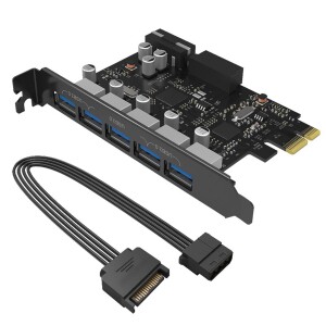 Orico PCI Express 1x 5 Portlu USB 3.0 Çoklayıcı Kart - 2