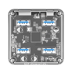 Orico Şeffaf Led Işıklı Dört Portlu USB 3.0 Çoklayıcı HUB - 5