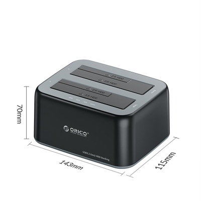 Orico Type-C 3.2 2Bay 2.5/3.5 inç SATA HDD SSD Dock Station - 5