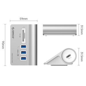 Orico Type-C Bağlantılı 4 Portlu USB 3.2 Gen1 Hub Çoklayıcı - 4