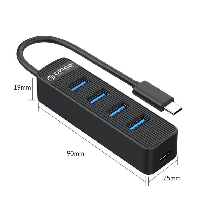 Orico Type-C to USB 3.0 4 Portlu USB Çoklayıcı Hub Siyah - 5