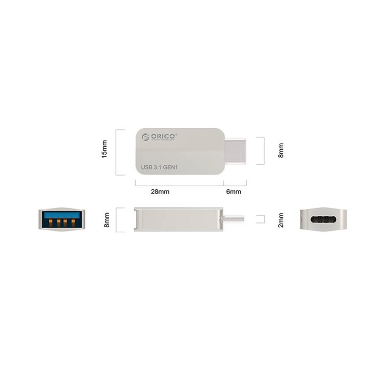 Orico Type-C USB3.1 Gen1 to USB-A Şarj ve Data Dönüştürücü Adaptör - 4