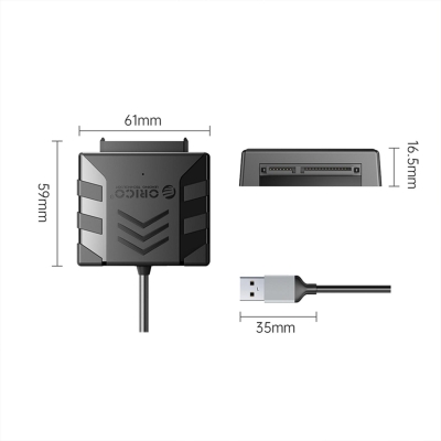 Orico USB 2.0 to SATA 2.0 HDD/SSD Dönüştürücü Adaptör Siyah - 5