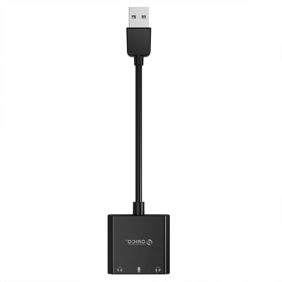 Orico USB 2.0 TRS / TRRS 3.5mm Jack Girişli Harici Ses Kartı Siyah - 1