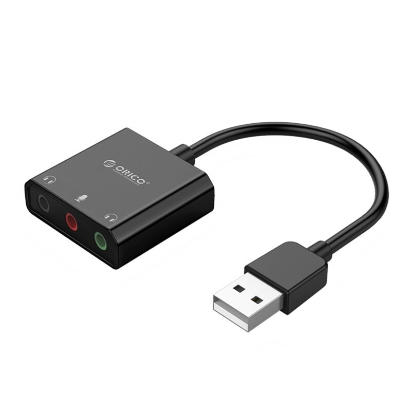 Orico USB 2.0 TRS / TRRS 3.5mm Jack Girişli Harici Ses Kartı Siyah - 5