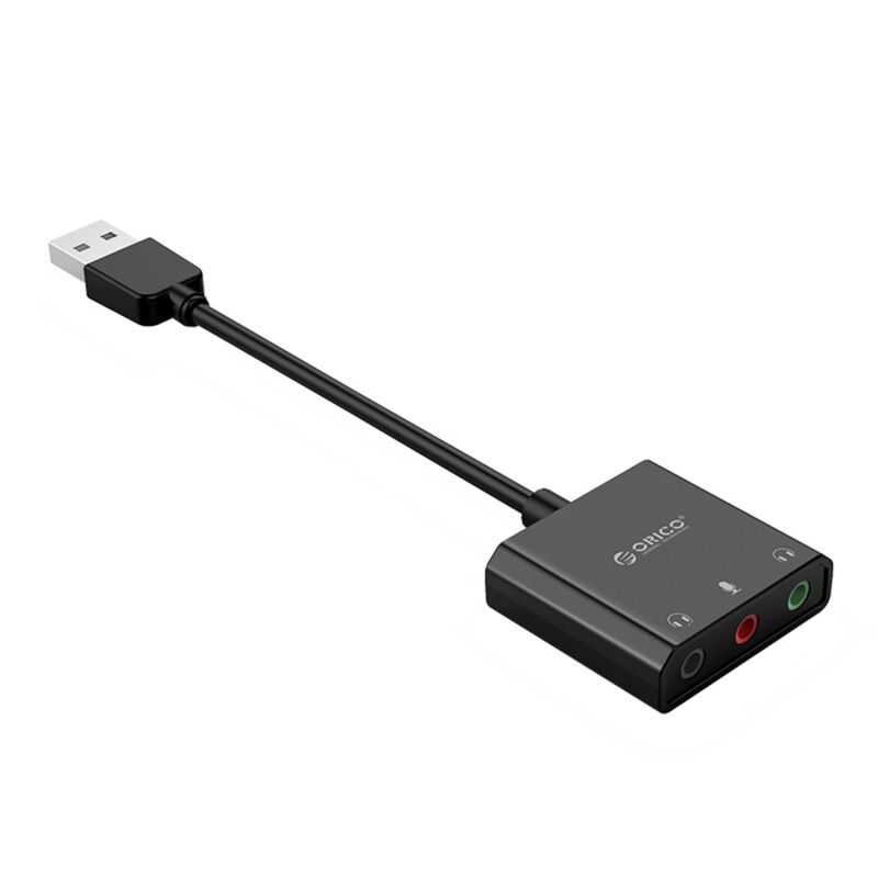 Orico USB 2.0 TRS / TRRS 3.5mm Jack Girişli Harici Ses Kartı Siyah - 4