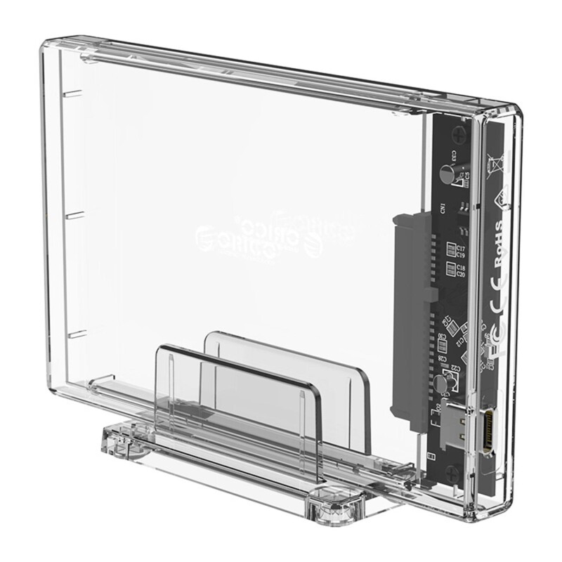 Orico USB 3.1 Type-C Dikey Standlı 2.5” inch SATA SSD Hard Disk Kutusu Şeffaf - 3