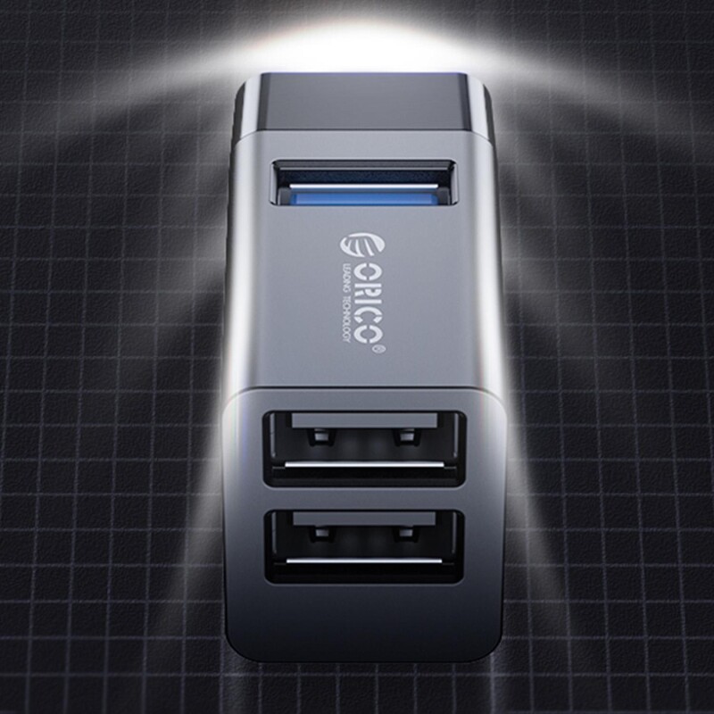 Orico USB-A 3.0 3 Portlu USB-A 3.0 / 2.0 Alüminyum Alaşım Mini Çoklayıcı Gri - 5