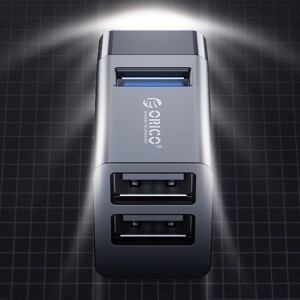 Orico USB-A 3.0 3 Portlu USB-A 3.0 / 2.0 Alüminyum Alaşım Mini Çoklayıcı Gri - 5